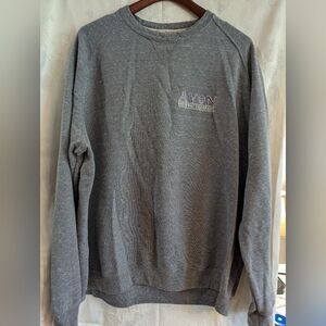 Jerzees Gray Crewneck Sweatshirt with Small Logo